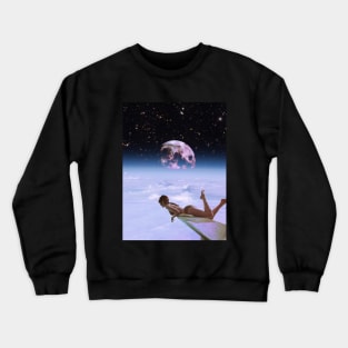 Looking Back - Space Aesthetic, Retro Futurism Crewneck Sweatshirt